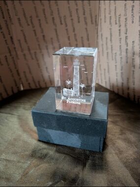 Clear Acrylic St. Augustine Lighthouse Keepsake/Paperweight